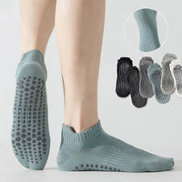 Yoga slipper Socks Men Cotton Thin Silicone Non-slip Grip Pilates Low-ankle Sock