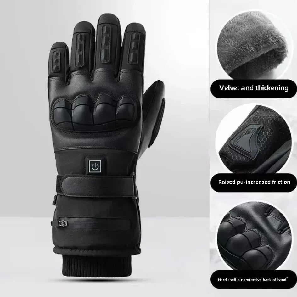 Electric Heated Gloves 5-7.4V Winter Waterproof Ski Gloves Warm Men Women Snow Warm Cycling Gloves Cold Weather Driving Biking