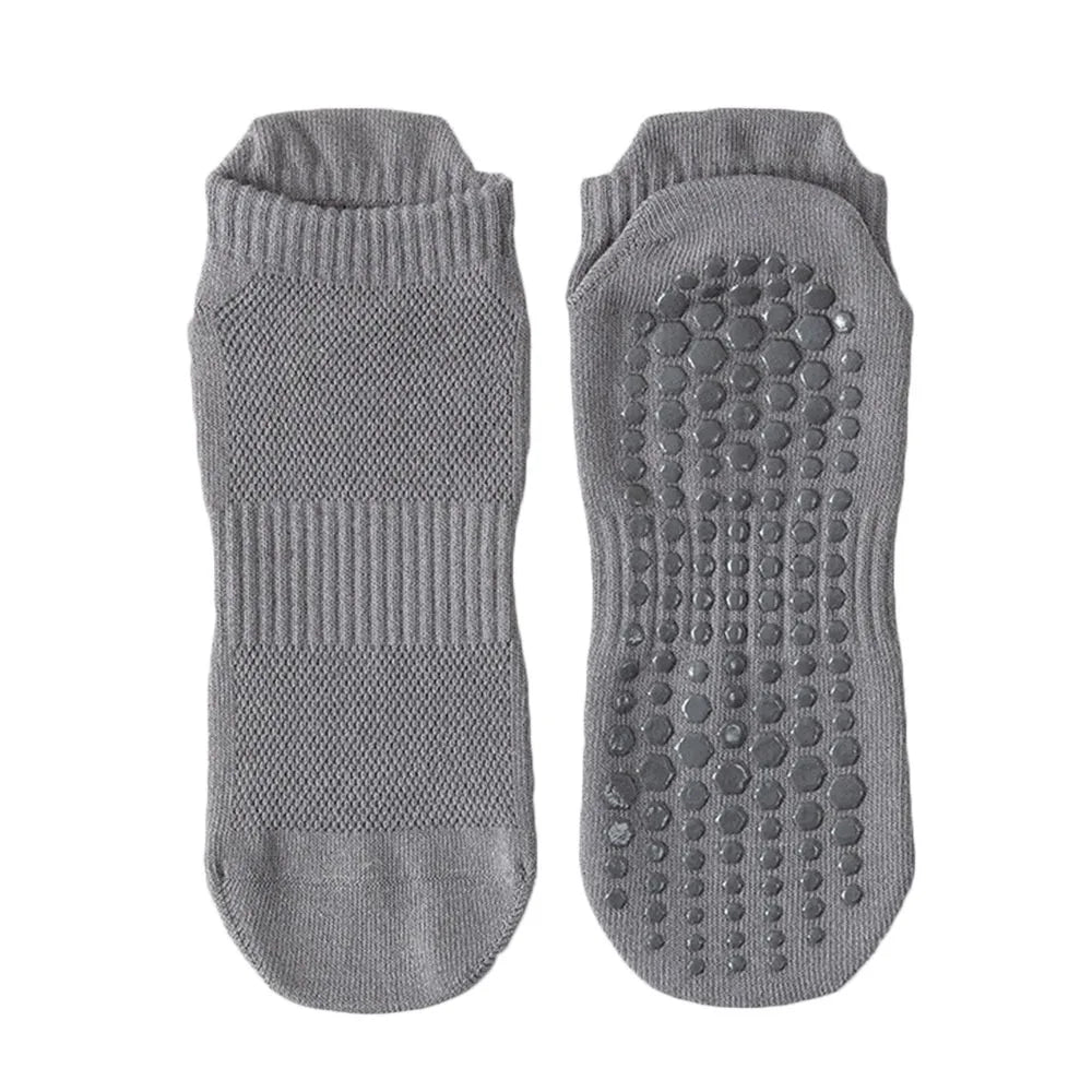 Yoga slipper Socks Men Cotton Thin Silicone Non - slip Grip Pilates Low - ankle Sock - Motionshop
