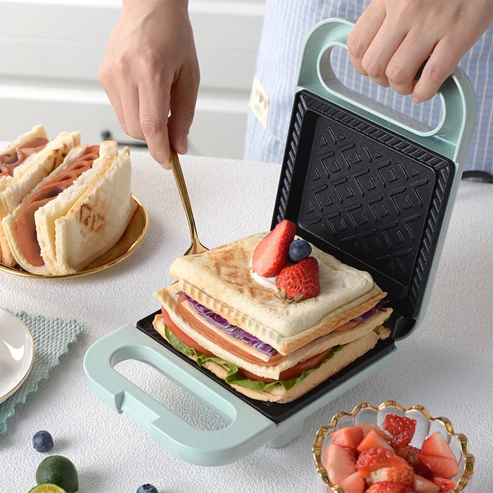 Electric Sandwich Maker Bread Presser with Non-Stick Coating Home Toaster Breakfast Making Machine Kitchen Egg Meat Omelette Pan Motionshop