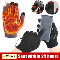 Electric Heated Gloves Winter Warm Gloves USB Touch Screen Gloves