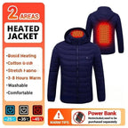 Men Winter USB Electric Heated Coat Functional Self Heating Clothes
