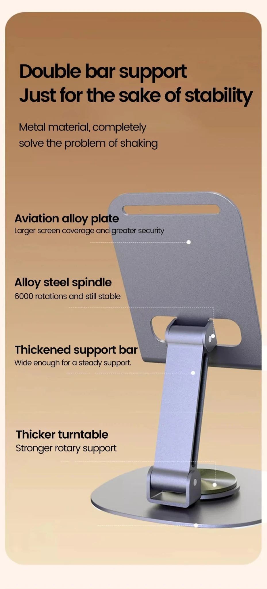 Rotating Cell Phone Holder Support Desktop Stand For iPad Samsung iPhone 15 14 13 Mobile Mount