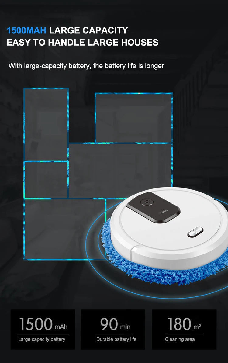NEW Smart Sweeping and Mop Robot Vacuum Cleaner Dry and Wet Mopping Rechargeable Robot Home Appliance with Humidifying Spray