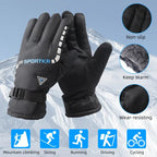 Winter Gloves Men Outdoor Waterproof Warm Mitten Gloves Unisex