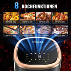 1800W 6L Multi-Functional Air Fryer with Viewing Window, 8 Cooking Functions &Digital Display & Timer Function