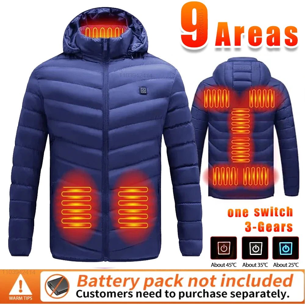 USB Self Heated Jacket Clothing Winter Ski Camping Heated Down Jacket