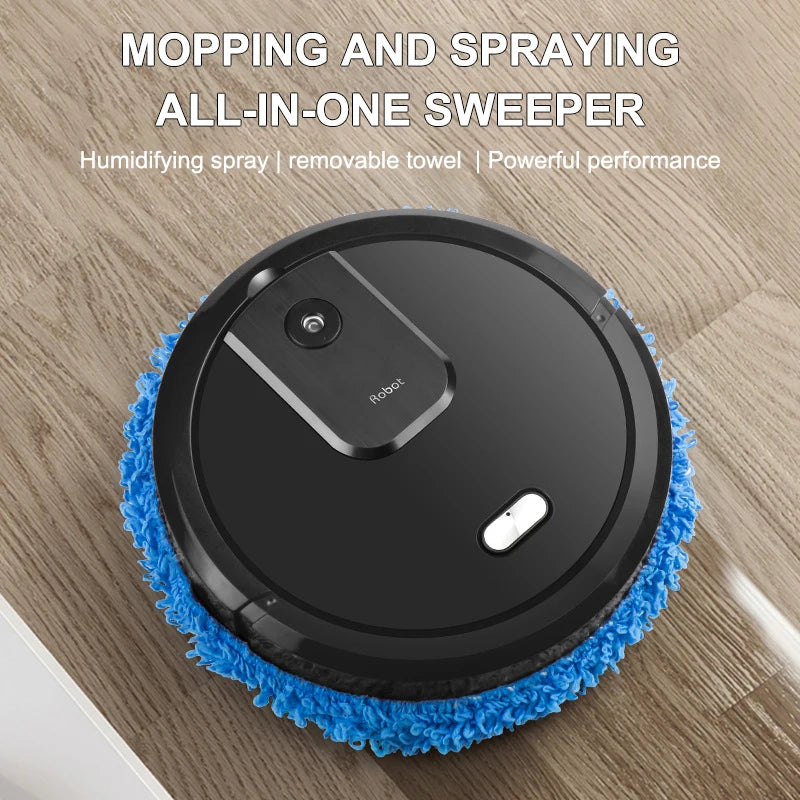 NEW Smart Sweeping and Mop Robot Vacuum Cleaner Dry and Wet Mopping Rechargeable Robot Home Appliance with Humidifying Spray