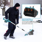 13inch Brushless Electric Snow Plow Sweeper-Cordless 18V Battery Pin