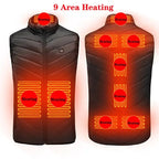 21 Areas Electric Usb Heater Tactical Vest Jacket Man Thermal Vest Body Warmer Coat 6XL