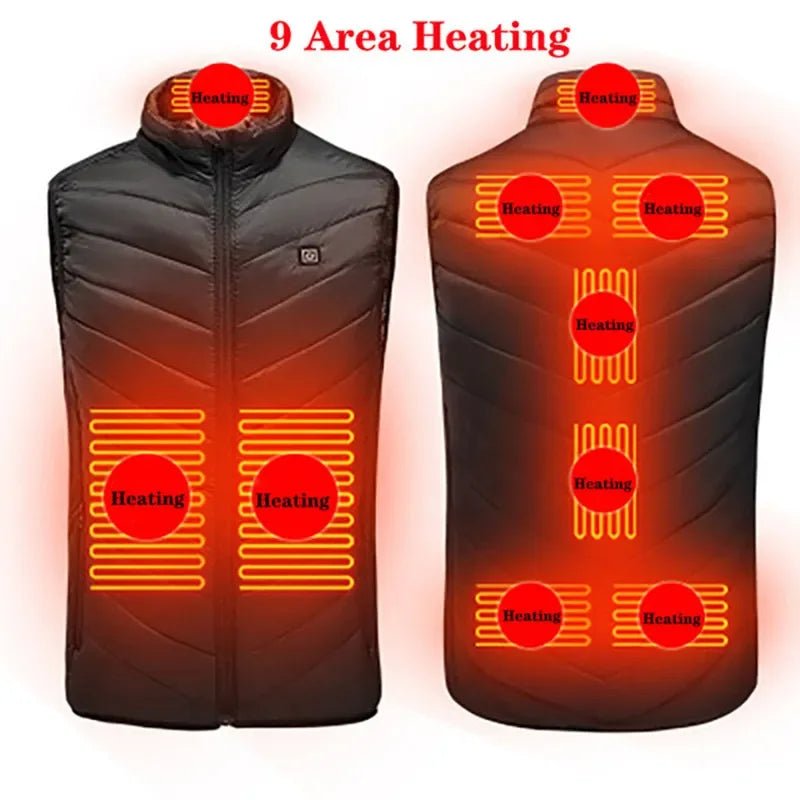 21 Areas Electric Usb Heater Tactical Vest Jacket Man Thermal Vest Body Warmer Coat 6XL