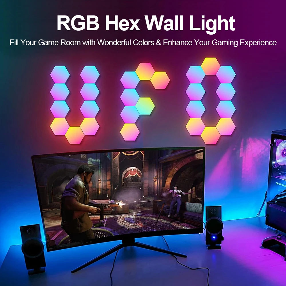 RGB Smart Sechseckige Wandleuchte