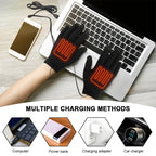 Electric Heated Gloves Winter Warm Gloves USB Touch Screen Gloves