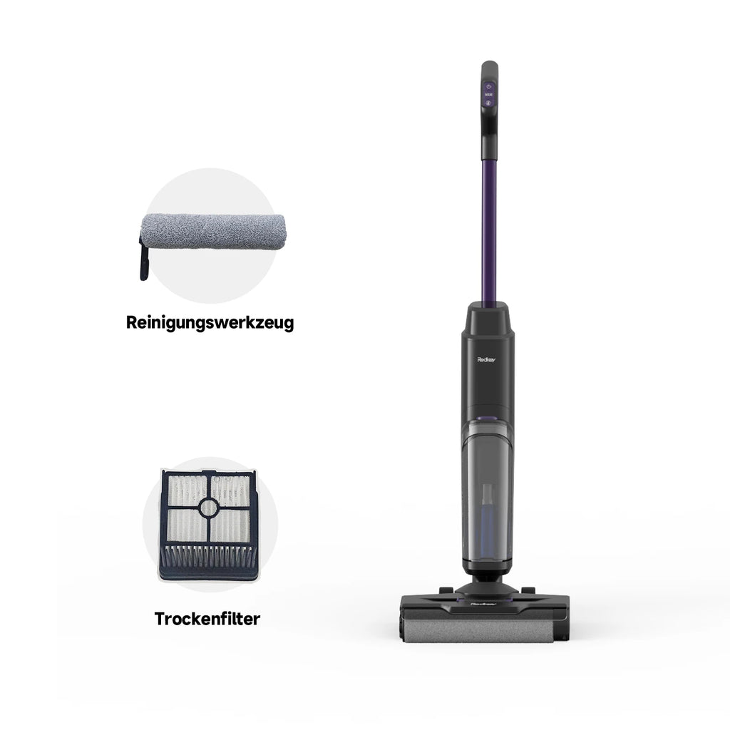 Redkey W15 Cordless Vacuum Cleaner, Wet & Dry, 35-Min Runtime, Self-Cleaning, Dual Water Tank,Self-Cleaning,Smart Dirt Detection
