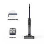 Redkey W15 Cordless Vacuum Cleaner, Wet & Dry, 35-Min Runtime, Self-Cleaning, Dual Water Tank,Self-Cleaning,Smart Dirt Detection