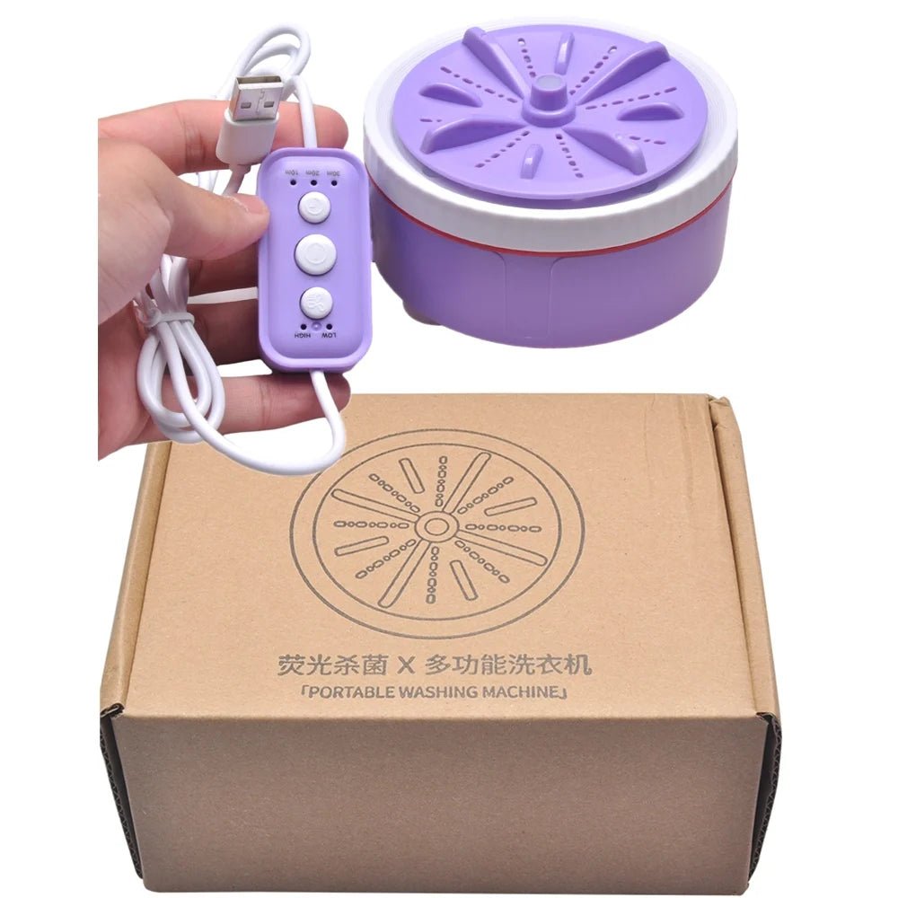 Mini Washing Machine Portable USB Rotating Turbo Fruit Ultrasonic Dishwasher For Clothes Home Kitchen Travel Remote Control