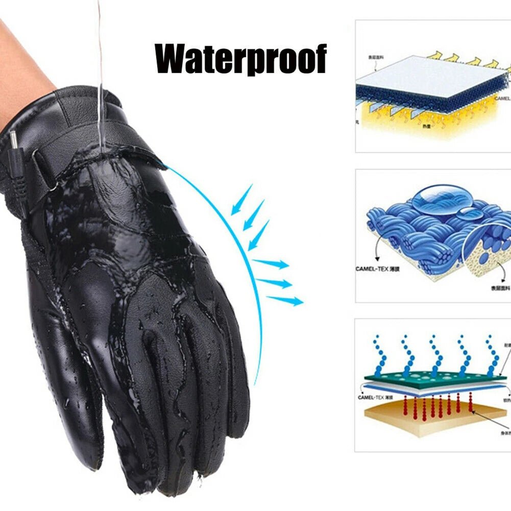 Winter Electric Warming Gloves Thermal Heated Gloves USB Heated Gloves