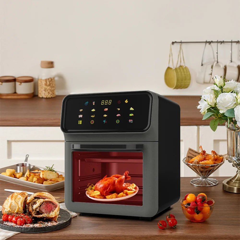 10L 1350W Electric Oven with Visible Air Fryer Multi-Functional