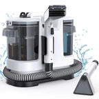 Powerful Carpet Cleaner 15kPa Lubluelu V6 w/ 1.75L Dual Tanks, 5M Cord 1.7M Hose - Deep Clean Sofa Mattress Car Seat Pet Stains