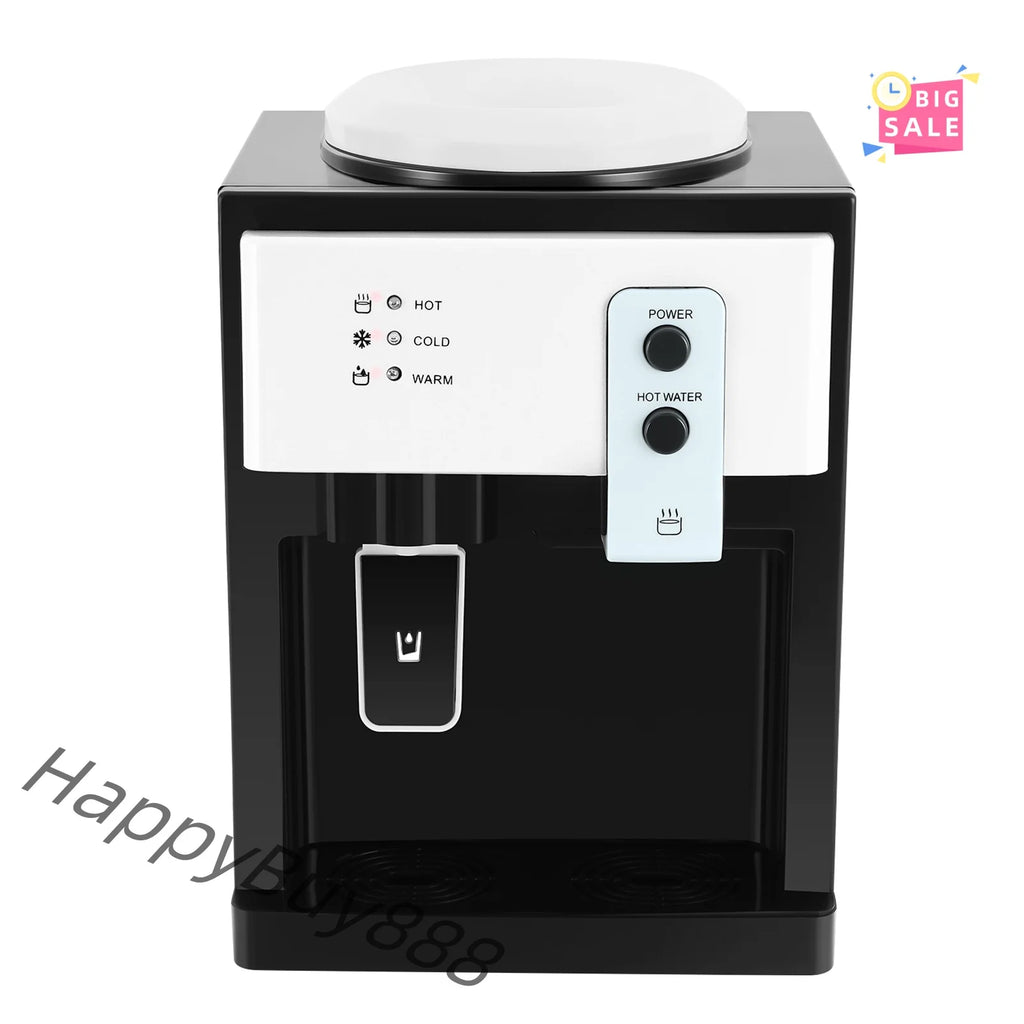 Water Cooler Dispenser Countertop Hot/Cold Drinking Machine Electric Hot Cold Water Dispenser for Home Office Use White