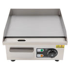 2000W Modern Stainless Steel Electric Griddle, 5.5*38*21cm Silver Electric Griddle for Processing Pancakes, Bacon, Baked Cheese