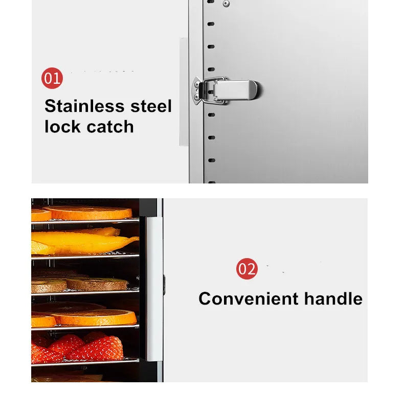 220V Dry Fruit Machine Food Dehydration Dryer Fruit Dryer Commercial Stainless Steel Food Dryer Dried Vegetables Pet Snacks