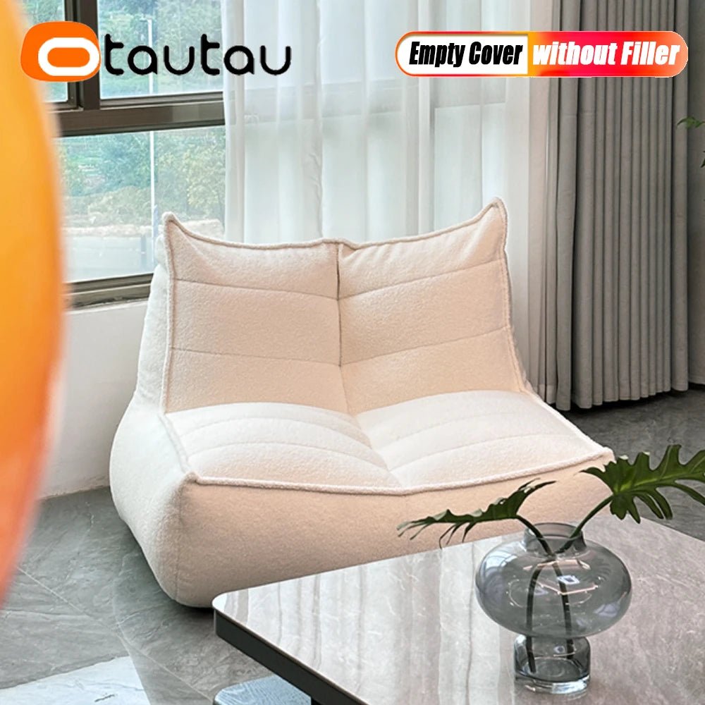 OTAUTAU Bean Bag Lounger Cover Without Filler Floor Seat Beanbag Sofa Bed Ottoman Pouf Footrest Stool SF196