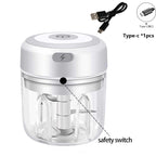 Electric Mini press Garlic Chopper - Rechargeable USB Masher with Powerful Lithium Battery, Easy Meat Grinder