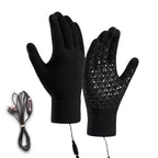 Winter Electric Heated Gloves Touch Screen Motorcycle/Bike Warm Gloves Outdoor Riding Skiing Mitten USB Heated Gloves No Battery
