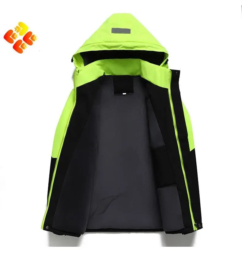 Winter Jacket, Waterproof Windproof Reflective Thermal Coat with Fleece Lining