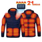 Men Winter USB Electric Heated Coat Functional Self Heating Clothes
