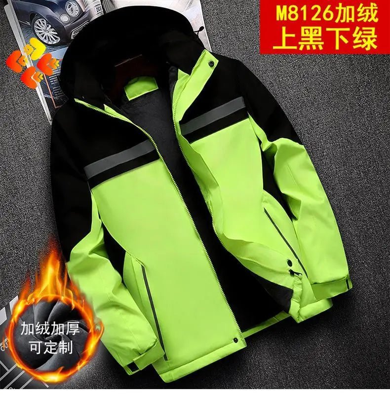 Winter Jacket, Waterproof Windproof Reflective Thermal Coat with Fleece Lining