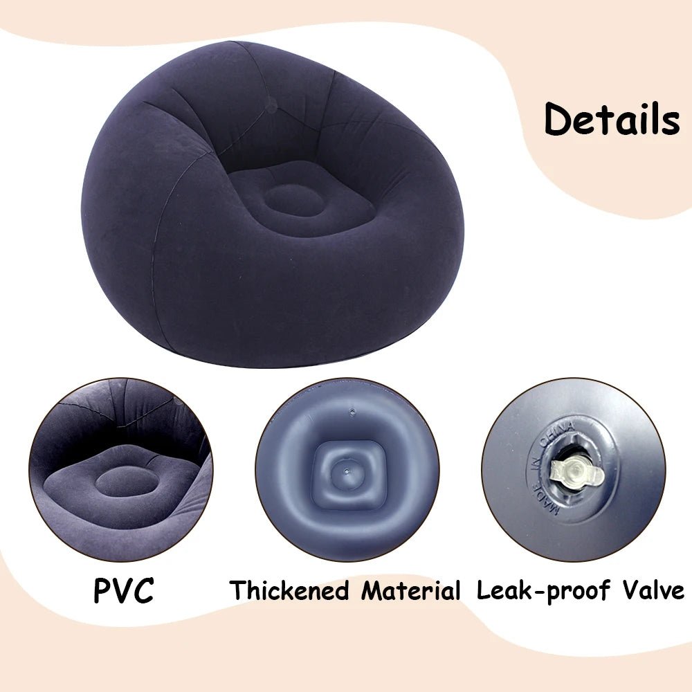 Inflatable Lazy Sofa Folding Portable Pvc Inflatable Air Chair for Living Room