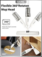 Spray Mop With Reusable Microfibers Pads 360° Rotation Floor Cleaning Mop 500ML Big Capacity Square Triangle Bottle