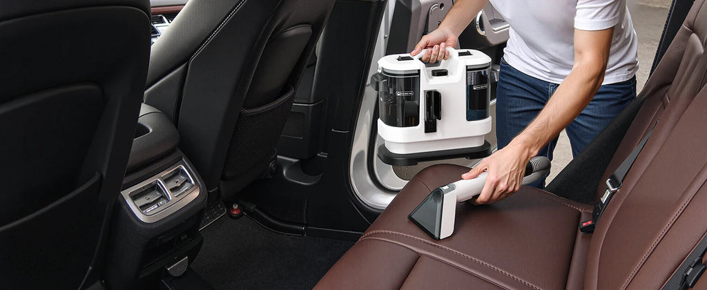 Powerful Carpet Cleaner 15kPa Lubluelu V6 w/ 1.75L Dual Tanks, 5M Cord 1.7M Hose - Deep Clean Sofa Mattress Car Seat Pet Stains