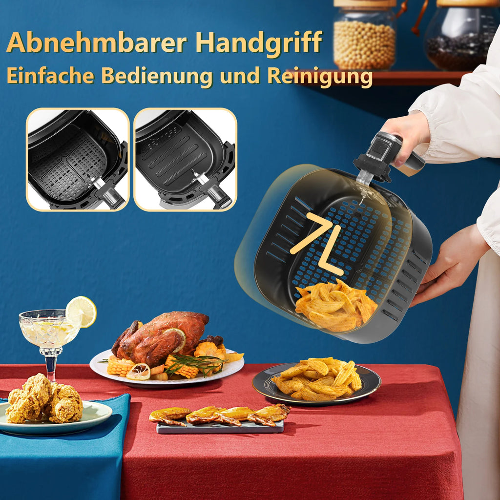 Smart Air Fryer 1900W 7L Manual Mode LED Screen Manual Heat Retention Wifi Connection