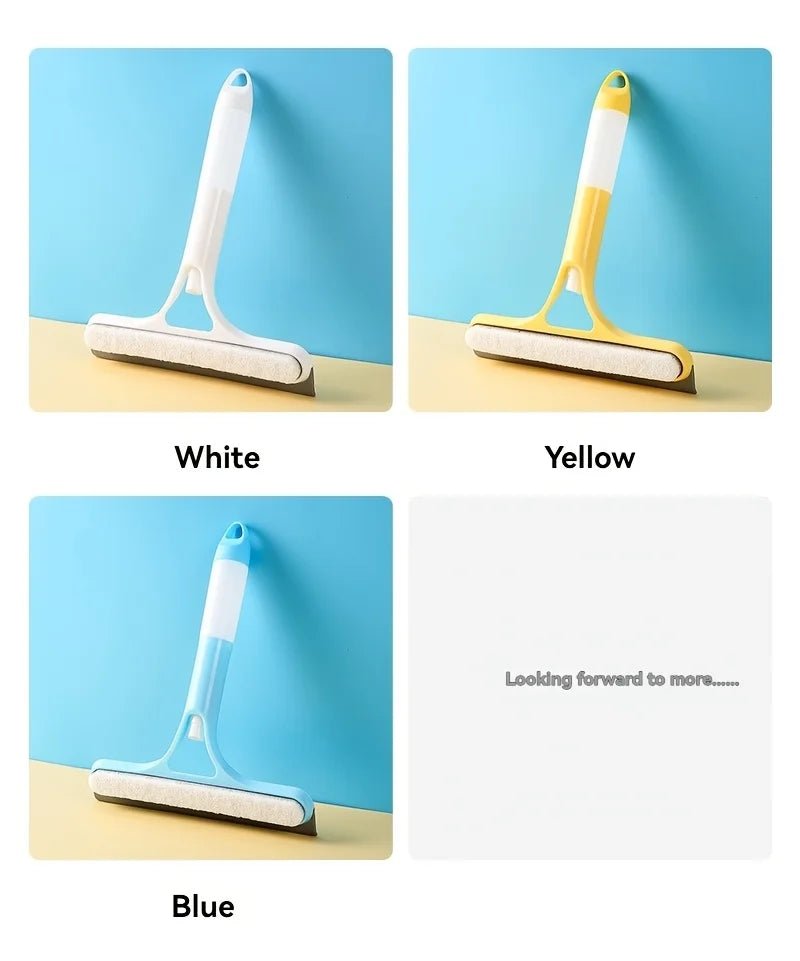 3-in-1 Glass Cleaning Tool for Home Bathroom Mirror and Windows, Water Wiper Squeegee for Shower and Glass Surfaces