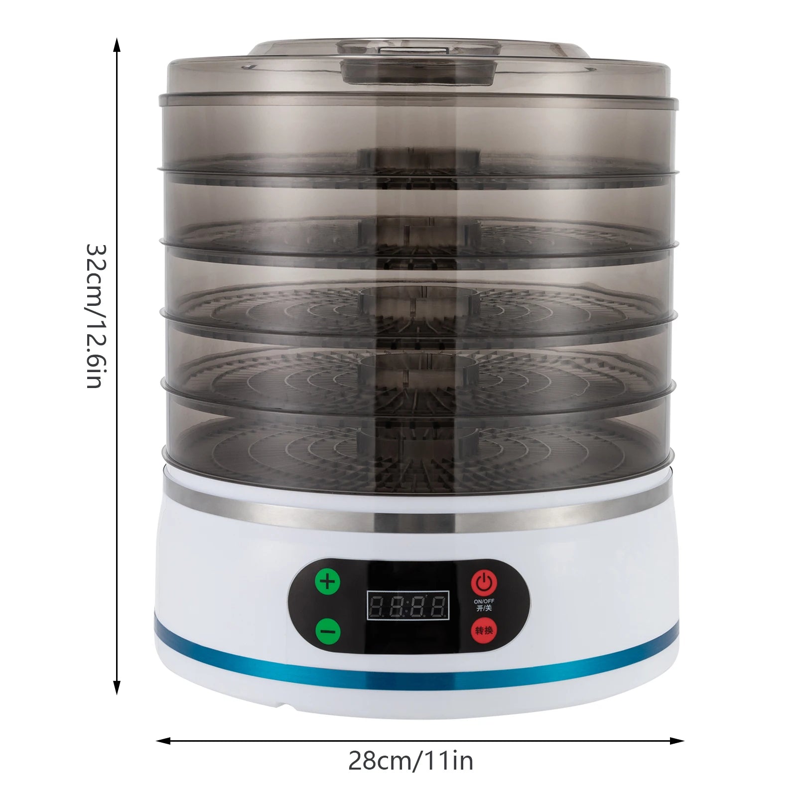 Food Dehydrator 5 Tiers 350W High-power Temperature-controlled Electric Food Dryers for Dried Fruits Vegetables or Meat