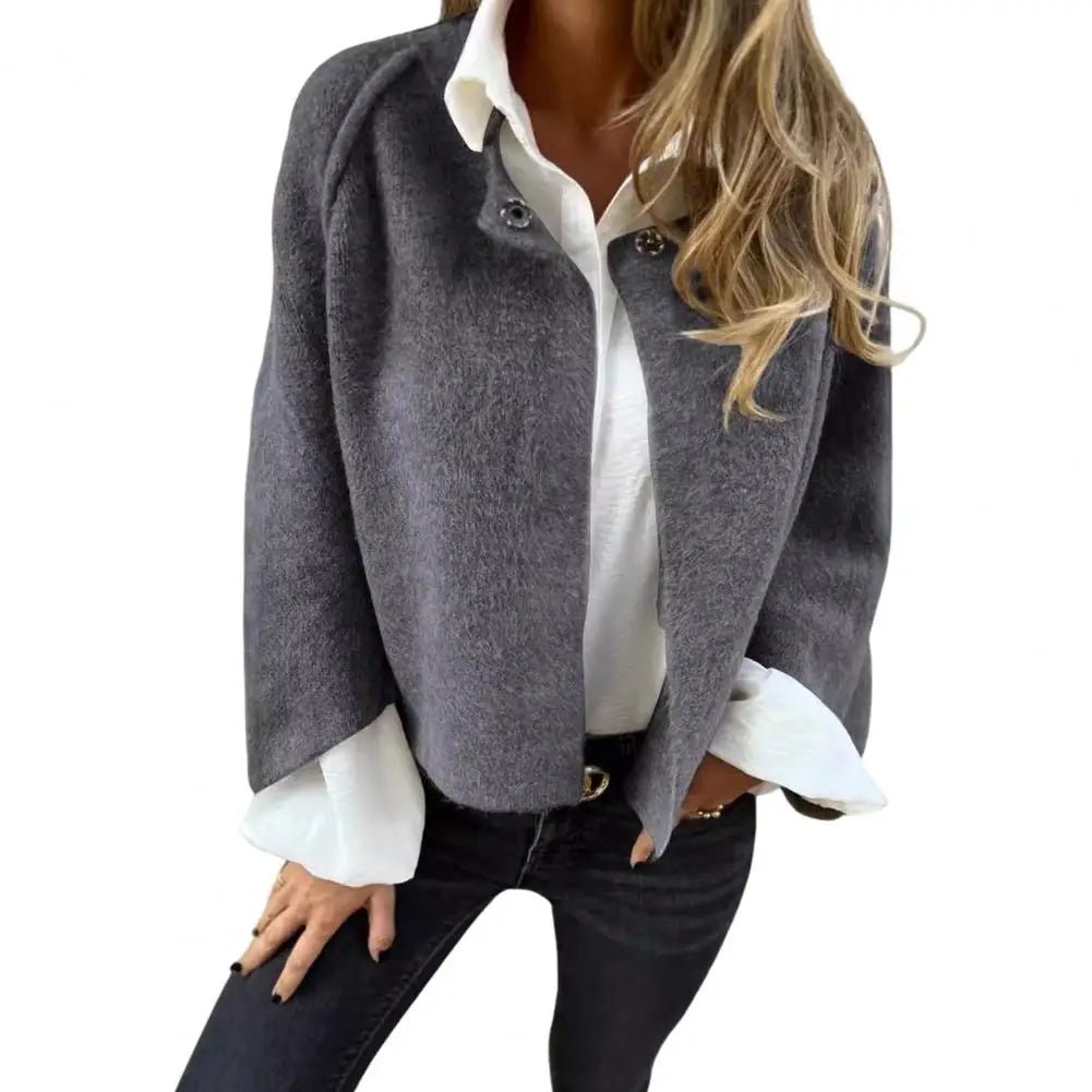Women's Fleece Cardigan with Windproof Technology - Stylish Outdoor Coat