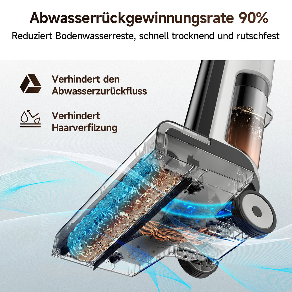 SE Automatic Cleaning Machine - Wireless Wet/Dry Vacuum & Mop Combo (55000Pa Suction)