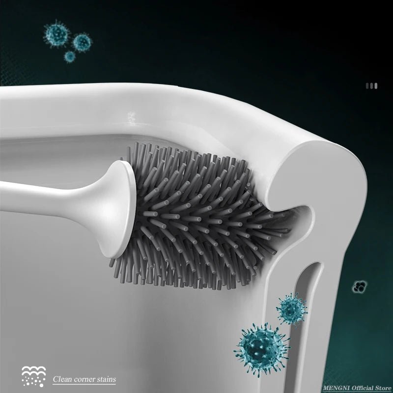 Silicone Toilet Brush Cleaner Brush Wall Floor Bathtubs And Accessories Cleaning Tools Cleanliness Bathroom Accessories - Motionshop