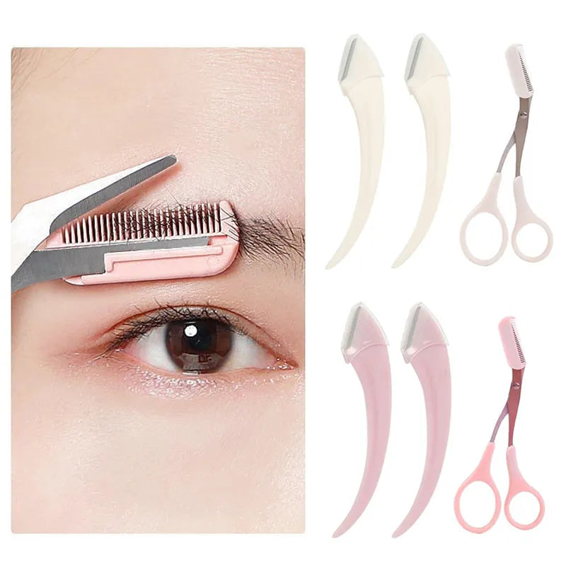 Eyebrow Razor & Scissor Set – Precision Trimming for Women - Motionshop