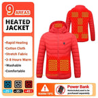 USB Electric Self Heating Jacket Winter Coat Warm Clothing 2-21 Areas