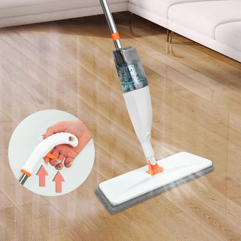 Large Household Spray Mop With Replaceable Microfiber Pad For Wet And Dry Cleaning Microfiber Pads Rotating Spray Mop Broom