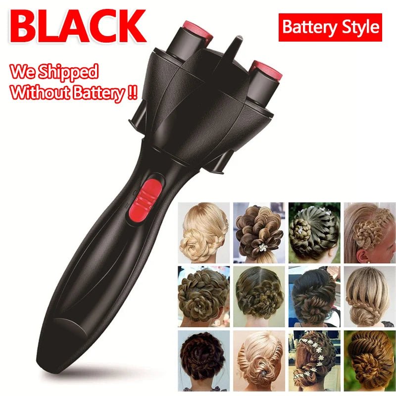 360 Degree Rotating Automatic Hair Braider Machine Two Strand Twist Braid Maker Electric Hair Styling Tool for Women Girls