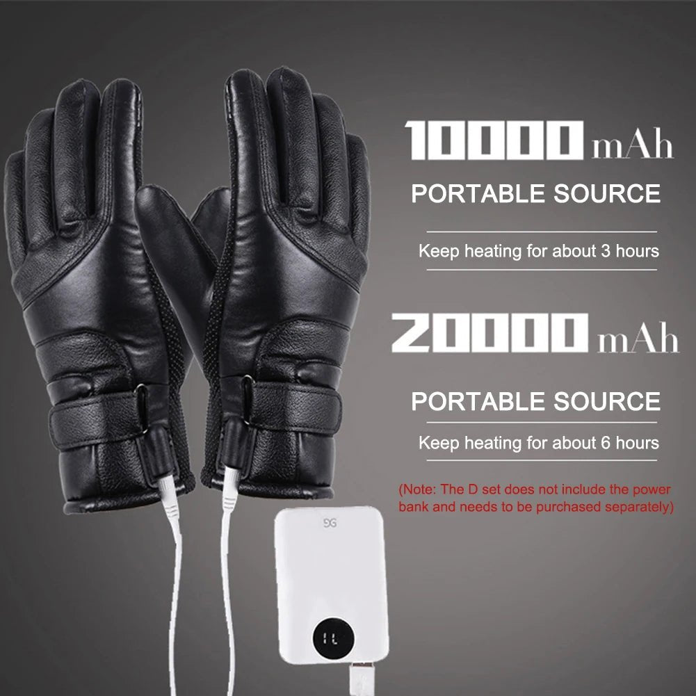 Winter Electric Warming Gloves Thermal Heated Gloves USB Heated Gloves