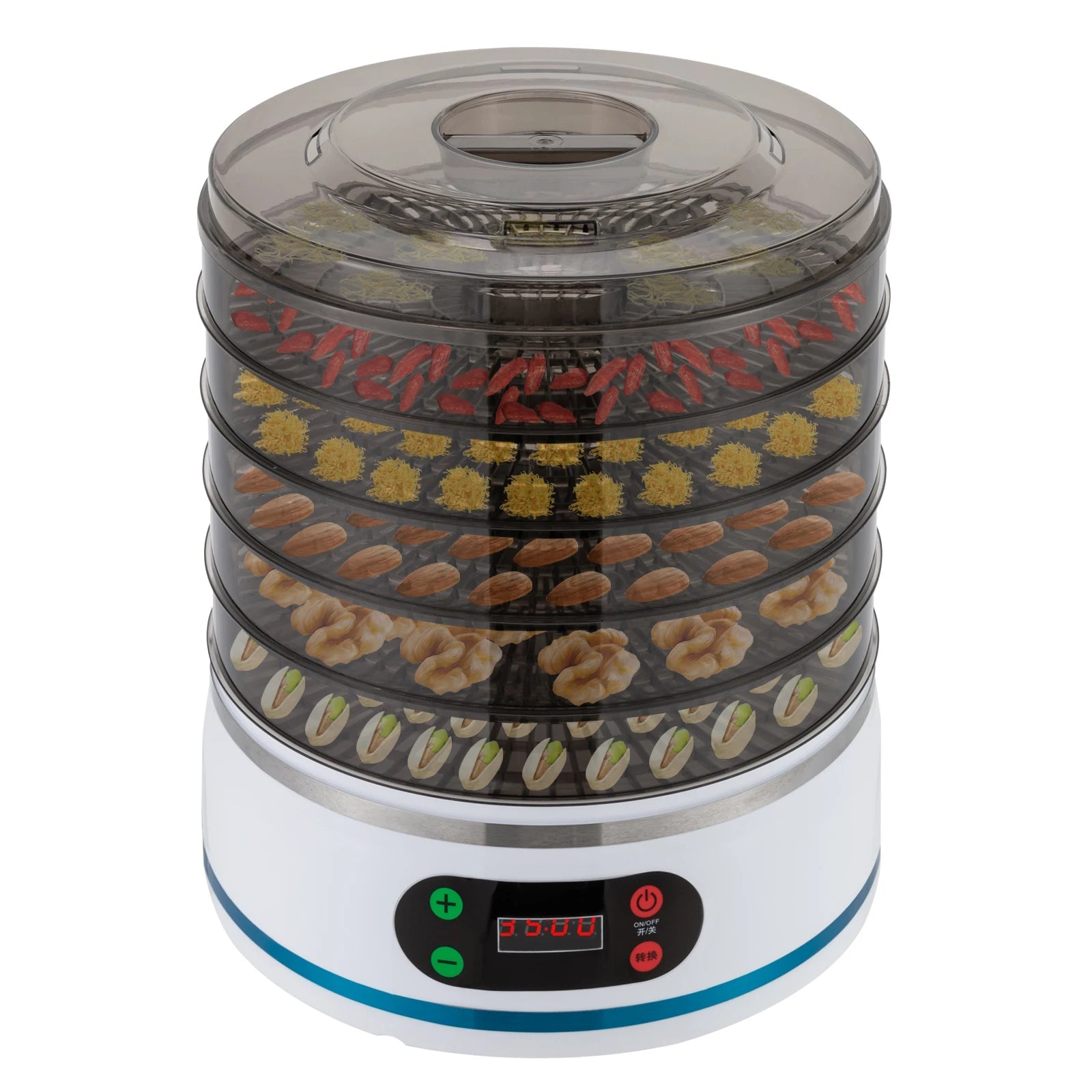 Food Dehydrator 5 Tiers 350W High-power Temperature-controlled Electric Food Dryers for Dried Fruits Vegetables or Meat