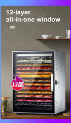 220V Dry Fruit Machine Food Dehydration Dryer Fruit Dryer Commercial Stainless Steel Food Dryer Dried Vegetables Pet Snacks