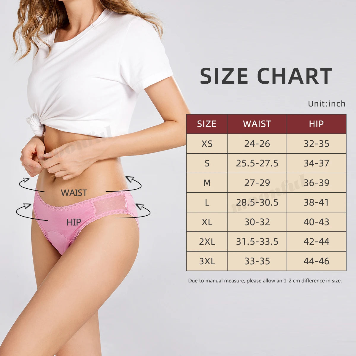 3Pcs/Set Absorbent Menstrual Panties - Motionshop