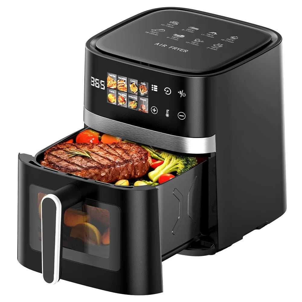 5.5L Hot Air Fryer 8-in-1 Electric Hot Oven with LED Screen